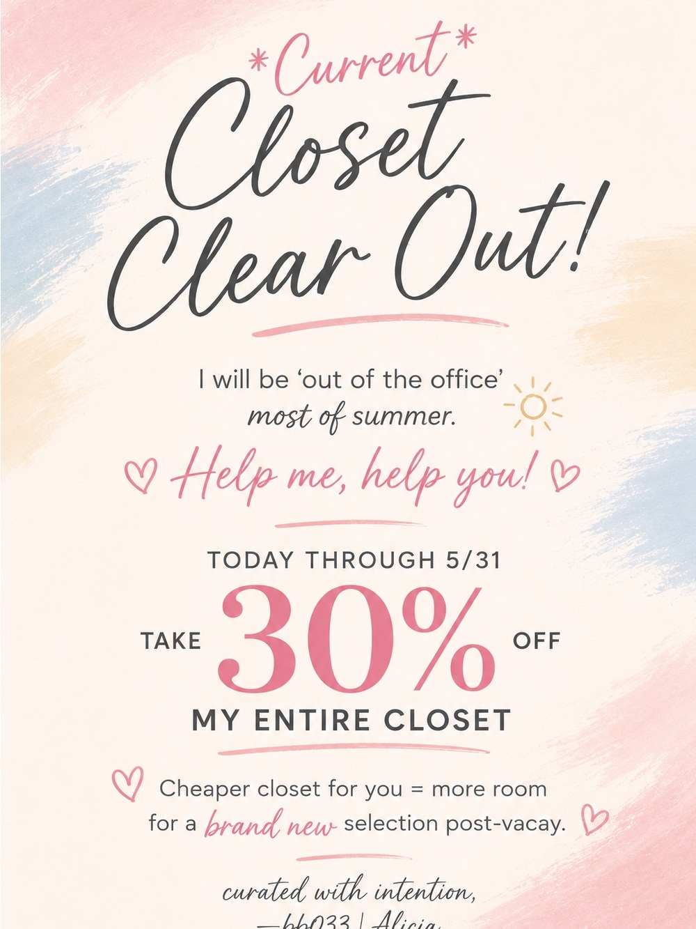 Pre‑Vacay Closet Cleanse ☀️